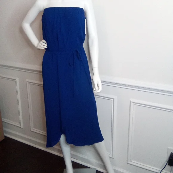 Ella Moss Blue Shoulder Sundress Cocktail - Picture 3 of 7